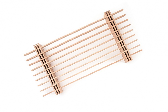 Parallel 100 cm breit von oben aus betrachtet